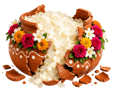 Burst matki with makhan spilling out