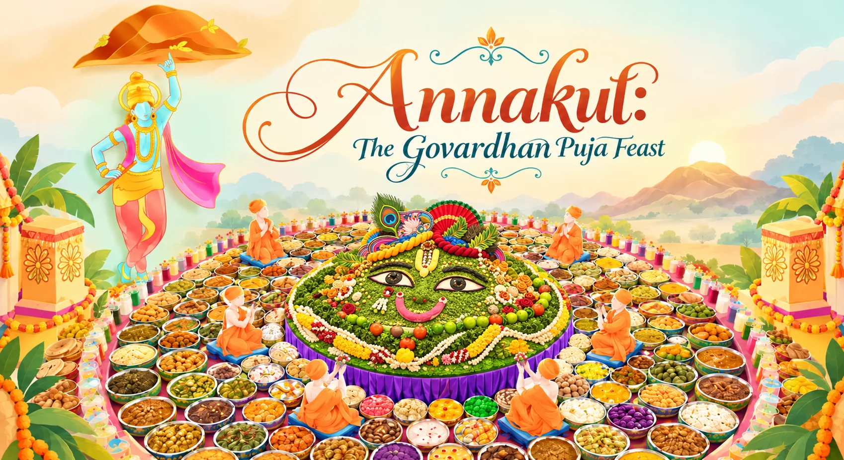 Annakut: Food Offerings & Connection to Govardhan Puja